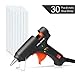 Aoleca Mini Hot Glue Gun with 30pcs Melt Glue Sticks High Temperature Melting Glue Gun Kit Flexible Trigger for DIY Craft Projects and Quick Repairs(20-watt,Black)