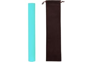 UPCEED Singing Bowl Mallet Hollow Acrylic Silicone Rubber Striker Mallet for Playing Quartz Crystal Singing Bowls with Bundle Pocket(Blue)