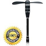 Premium Portable Fan for iphone- Strong Breeze, High End Metal Body, Lightweight, Easy to Carry, Works on iphone, ipod touch, and ipad by Bonmuráe (Black)