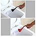 Maelu Unique Creative Swan Design Full-closed Bathroom Toilet Bowl Brush and Holders set With Ceramic Base Cleaning Scrubbing Grips Brush Accessories (White Swan)