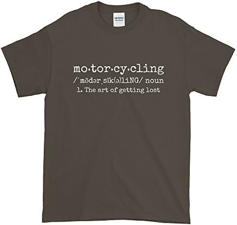 The Art of Getting Lost Motorcycling Short Sleeve Men's Tee Dark/White