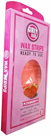 2 Packs of Strawberry Girly Kiss Wax Strips, say goodbye to stubble and hello softness. Ready to use just rub, peel and go. (10 Pcs./ pack. and free 2 finishing wipes.)