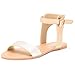 DREAM PAIRS Women's Alexa Gold Nude Cute Open Toes One Band Ankle Strap Buckle Flat Sandals - 8.5 M US