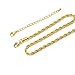 LAOYOU 4MM Mens Womens Necklace Stainless Steel Twisted Rope Chain Gold Hip Hop Rapper's Necklaces 16