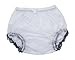 Haian Adult Incontinence Pull-on Plastic Pants Lace Panties Color Transparent White With Black Lace (X-Large)