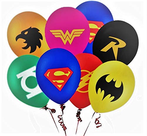 Merchant Medley 28 Count Super Hero Justice League Inspired Balloon Pack - Large 12 Inch Size - Late - //medicalbooks.filipinodoctors.org