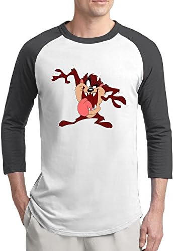 Taz-Mania Character 3/4 Raglan Sleeve Men's Vintage Raglan Shirts