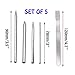 4 Pcs/4 Sizes Paracord FID Lacing Needles for Laces and Strings, Stainless Steel, with Smoothing Tool, TuNan Stitching Leather Weaving & Bracelet Needle - Silver