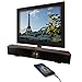 Connectland 17 Inch Stereo 2.0 Channel USB Powered Speaker Sound Bar for Desktop, Laptop, Cell Phone, TV, Tablet PC/Mac/Linux/Android/iPhone/iPadBlack Wood Finish CL-SPK20149 Black Wood Finish CL-SPK20149