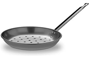 Vaello La Valenciana Polished Steel Chestnuts Rotisserie, 28 cm, Silver