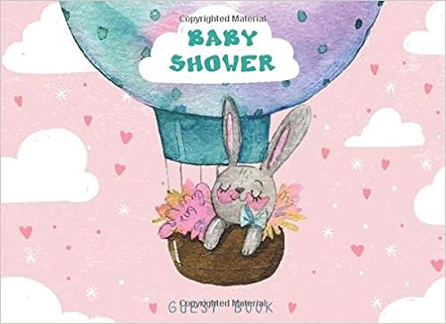 Baby Shower Guest Book Watercolor Cute Rabbit Welcome Baby Keepsake Book Wishes Message Book Gift Log Recorder Keepsake Memory Book Party Decoration Supplies Baby Shower Sign Ideas