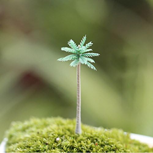 Helper007 Miniature Plants Tree Fairy Garden Ornament Pot Decoration 1 Piece Coconut Tree