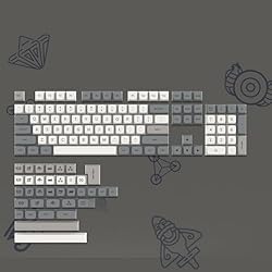dagaladoo Retro Grey keycaps 139keys PBT Keycaps
