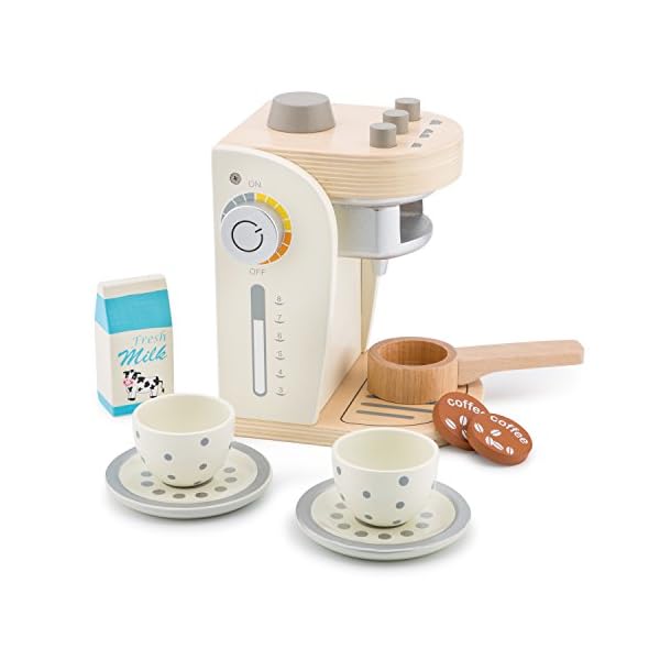 New Classic Toys 10705 Kaffeemaschine, 3 Jahre to 9 Jahre, Weiß, Weis – Bild 3