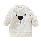 Timall Baby Cute Bear Furry White Comfortable Soft Thick Wool Sweater