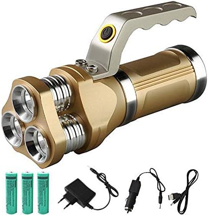 OKMNJIUBH Searchlight Powerful Portable Cree Led Flashlight Torch 3 Modes 12000Lm 5 Powerful Hunting Led Miner'S Lamp Flashlight Torch