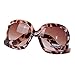 Xinhuaya Women Oversized Sunglasses Square Frame Bent Leg Shades Eyeglasses Goggles