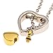 Double Heart Golden Cremation Urn Jewelry Necklace Pendant Funnel Fill Kit, Keepsake Memorial Ashes