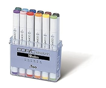 Copic Marker SB12 12-Piece Sketch Basic Set