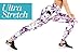 IUGA High Waist Yoga Pants with Pockets, Printed Leggings for Women 4 Way Stretch Pattern Yoga Leggings with Pockets (Crystal Purple, Medium)thumb 3