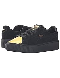 PUMA zapatillas deportivas de moda doradas de gamuza con plataforma para mujer