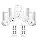 Etekcity Upgraded Version Wireless Remote Control Plug Electrical Outlet Switch Wireless Remote Light Switch Compatible with Classic Version White 5LX S