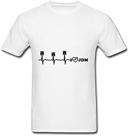 Jdm Heartbeat Fashionalble X-large T-shirt Designed For Men White