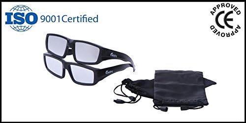 New 2017 Plastic Solar Eclipse Glasses CE and ISO Certified 2 Pack: HD, Safe Viewing, Durable, Eye Protection, 2 Cases Included, Black, Adult &amp; Children Size, Sun Shades, Accessories, Goggles