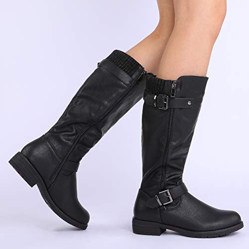 DREAM-PAIRS-Womens-Side-Zipper-Knee-High-Riding-Boots