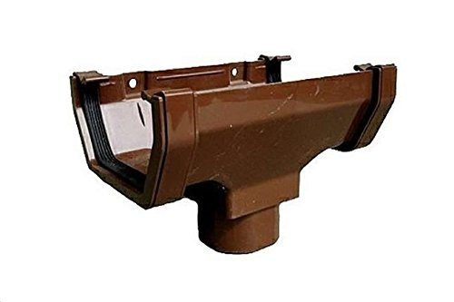 Marshall Tufflex Running Outlet for 114mm Squareline Gutter System RWSO1 White, Black, Brown, Clay Brown (Brown)