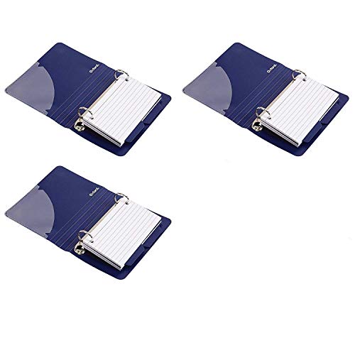 Oxford Poly Index Card Binder, 3 x 5 Inches, Color Will Vary, Includes