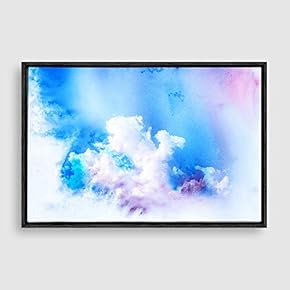 Framed Watercolor Cloud Home Artwork for Living Room Bedroom