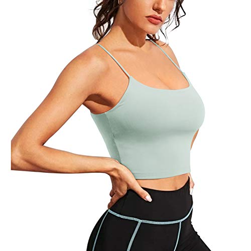 Promover Sport-bh’s Dames Fitness Tanktop Gewatteerd Strappy Crop Top met Geïntegreerd Training Rennen Beuglijn Yoga… - Image 4