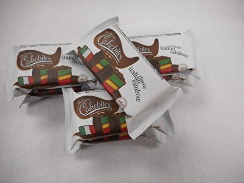 Classic Italian Rainbow Cake, Cake Bites. 7 packets (21 total pieces)