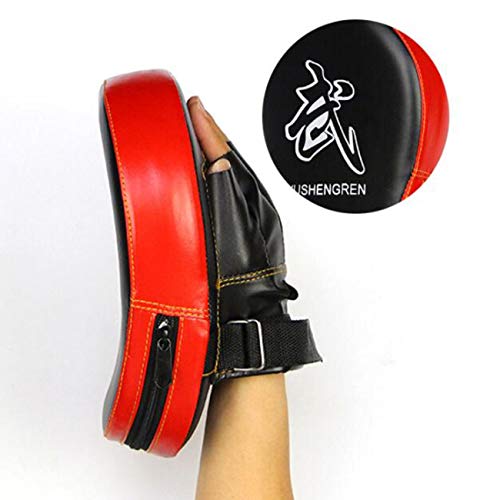 Cumtur Stamping Bags and Liners,PU Boxing Mitt MMA Target Hook Jab Focus Punch Pad Safety MMA Training Gloves - Thumbnail 4