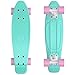 Skatro Mini Cruiser Skateboard. 22x6inch Retro Style Plastic Board Comes Complete
