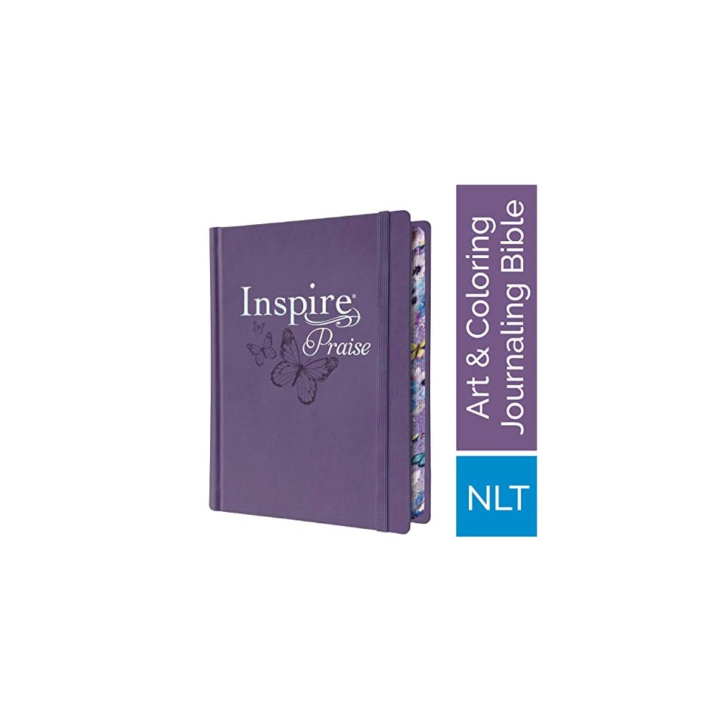 Tyndale NLT Inspire PRAISE Bible (Hardcover LeatherLike, Purple