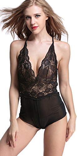 The-Victory-of-Cupid-Women-Sexy-Lingerie-Lace-See-through-Babydoll-Open-Crotch-Pant-Dress