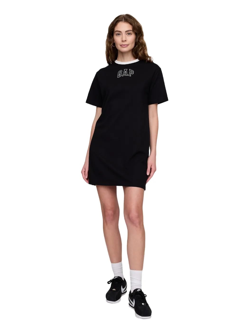 GAP Womens Logo Knit Dress Black 1 XL