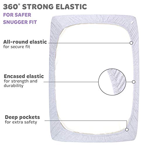 Joey + Joan Pack and Play Sheet Fitted Compatible with 4moms Playard