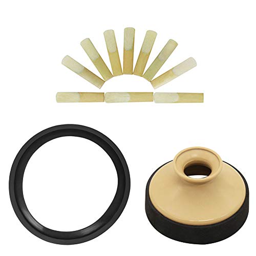 millet16zjh 3Pcs/Set Silencer Reed Muffler Alto Saxophone Musical Instrument Accessories - Black and Wood Color