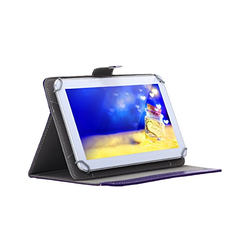 10.1 inch Tablet Protective Case,Stand Holder ,Portable Foldable and Solid Stand Case,Compatible with All Universal 10.1 inch 16:9 Tablets PC(Purple)