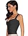 meilun Women's Rayon Strap Vest Elastic Bandage Bodycon Tops (Large, Black)