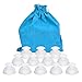 Silicone Cupping Therapy Sets Cups Massage, 12pcs Professional Vacuum Cupping Anti Cellulite Suction Cup for Facial Body Massage, Deep Tissue, Myofascial Release, Pain Relief, Muscle Relaxation(White)
