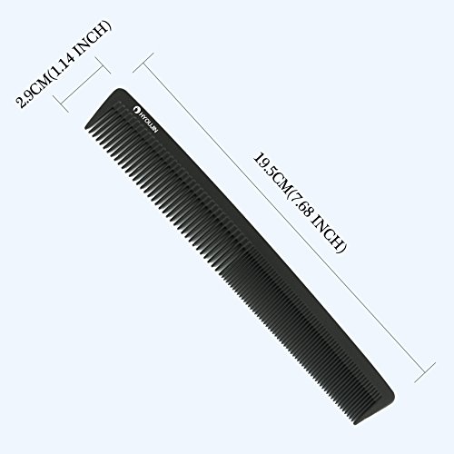 HYOUJIN 603 Classic Precision Cutting Comb, 7.5 Inch(19.5cm), 100% Anti static 230℃(450°) Heat Resistant, best for precise cut & dressing styling comb