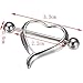 1pair Steel Love Heart Nipple Shield Bar Ring Body Piercing Jewelry