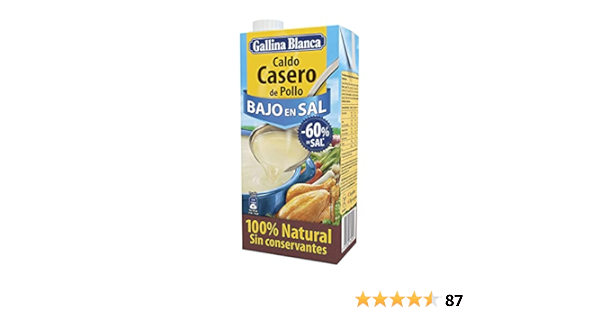 Gallina Blanca Caldo Casero de Pollo Bajo en Sal, 100 ...