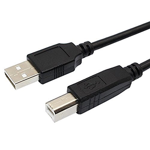 XXMANXCopper Wire Anti Jamming USB Printer Cable, Hi-Speed Square Port USB 2.0 Cable A Male to B Male Cable Printer Scanner for HP, Canon, Lexmark, Epson, Dell, Xerox, Samsung Black（25 Feet/8M ）