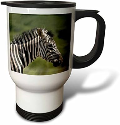 Amazon Com 3drose Zebra Stainless Steel Travel Mug 14 Ounce Kitchen Dining