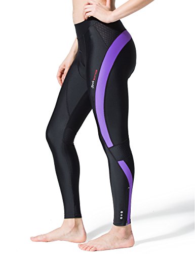 SOUKE Women's Bike Bicycle Riding Cycling Long Pants for Ourdoor Breathable Lightweight Bike Wear Clothes with 4D Padded
